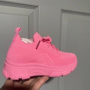 Vibrant Pink Kids Sneakers